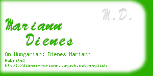 mariann dienes business card